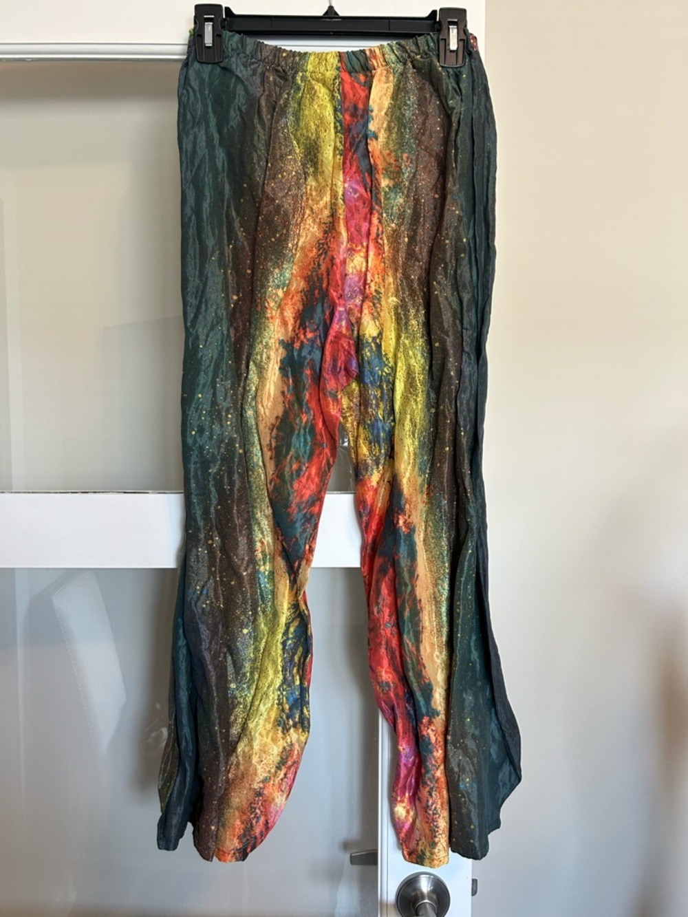 bryn Walker Multicolor Metallic Sheer Wide-Leg Pants - Picture 2 of 2